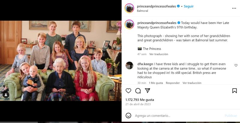 Kate Middleton tomó esta fotografía publicada en abril de 2023