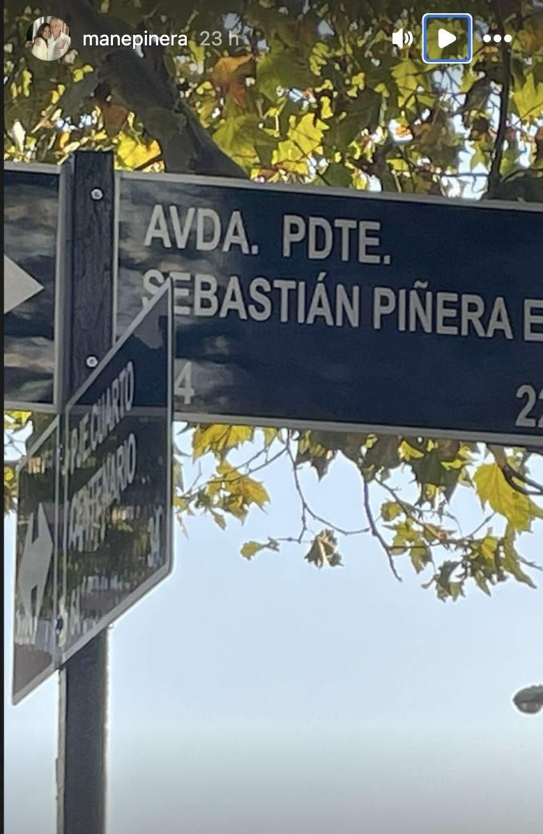 Avenida Sebastián Piñera Echenique ya existe: Hija de fallecido exmandatario mostró cómo luce