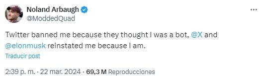 Primer tweet realizado por paciente con chip de Neuralink