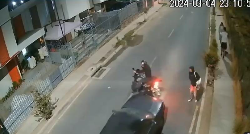 San Bernardo: captan en video a pareja que fue víctima de violento asalto