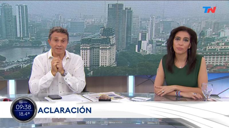 TN/AFP - Bochornoso momento en noticiero argentino
