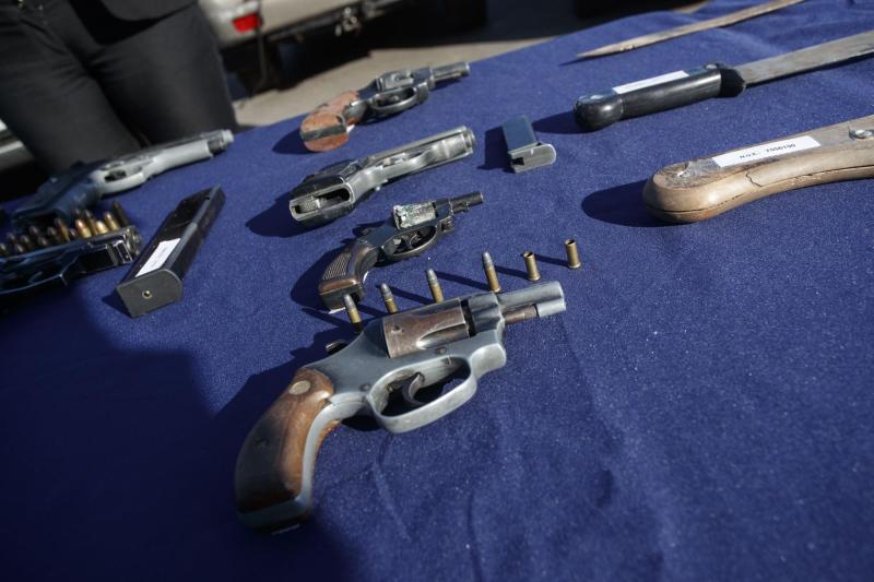 Armas incautadas por la PDI - Agencia Uno