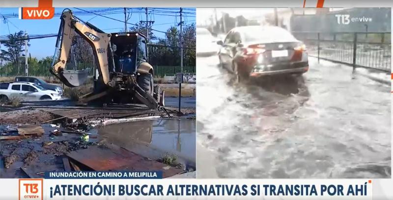 T13 - Inundación Canal Santa Marta en Camino a Melipilla