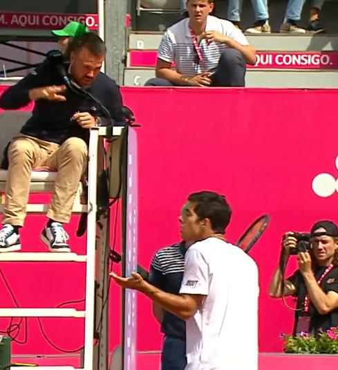 Cristian Garin y su polémica en el ATP 250 de Estoril / Créditos: ATP 250 de Estoril