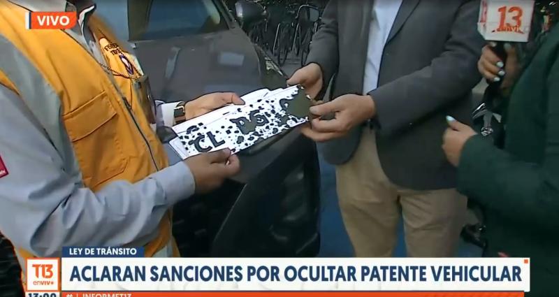 T13 - Explican sanciones por ocultar patente del vehículo