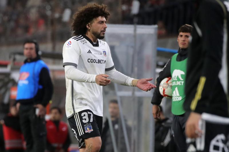 Maximiliano Falcón durante el partido de Colo Colo y Cobreloa / Créditos: Photosport