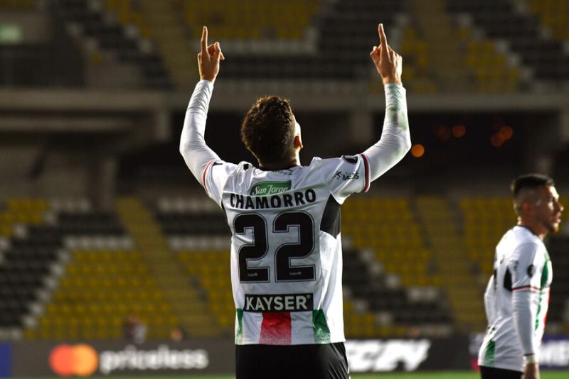 Felipe Chamorro brilló en el triunfo de Palestino ante Millonarios en la Copa Libertadores - Crédito: Photosport.