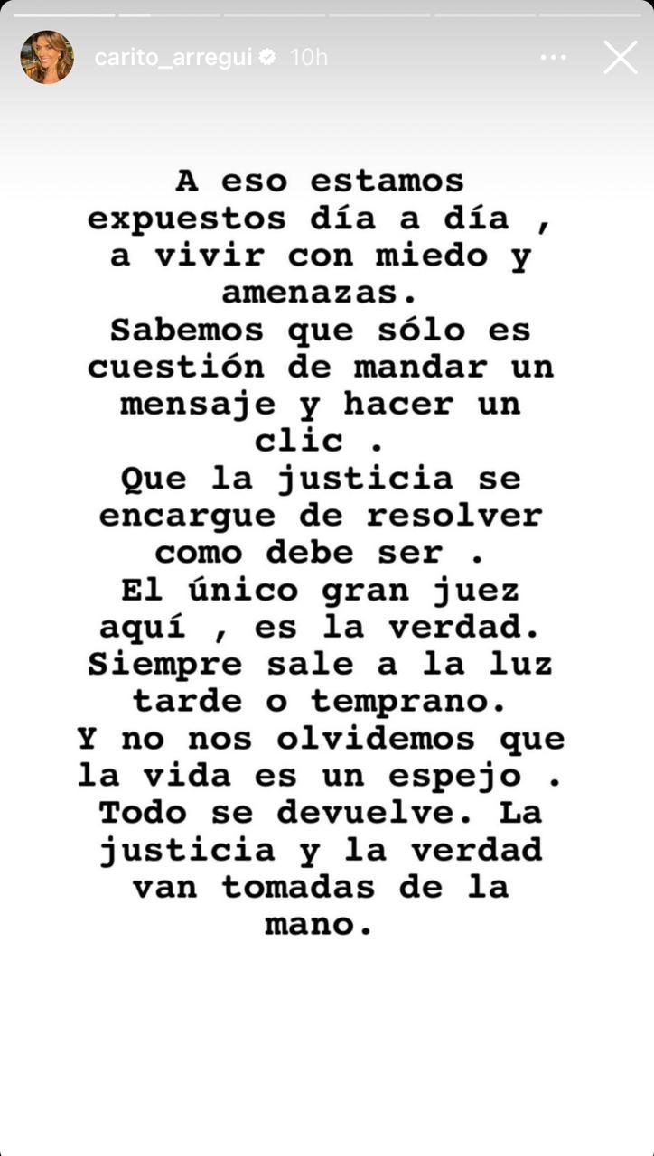Instagram - Carolina Arregui habla de Cristián Campos
