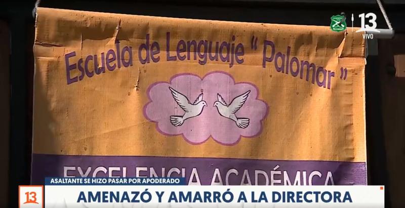 T13 - Violento asalto en escuela especial de Quilicura