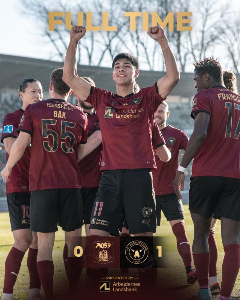 Darío Osorio le dio el triunfo a su equipo - Créditos: FC Midtjylland