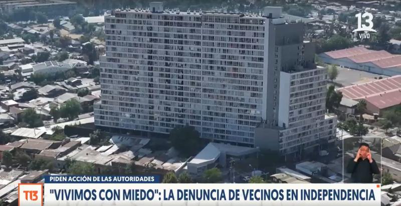 T13 - El edificio que apuntan los vecinos en Independencia