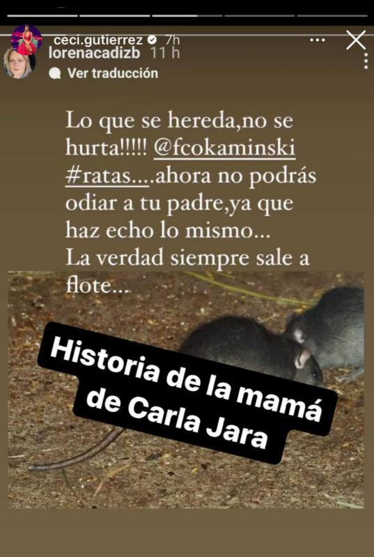 El duro mensaje de mamá de Carla Jara contra Francisco Kaminski