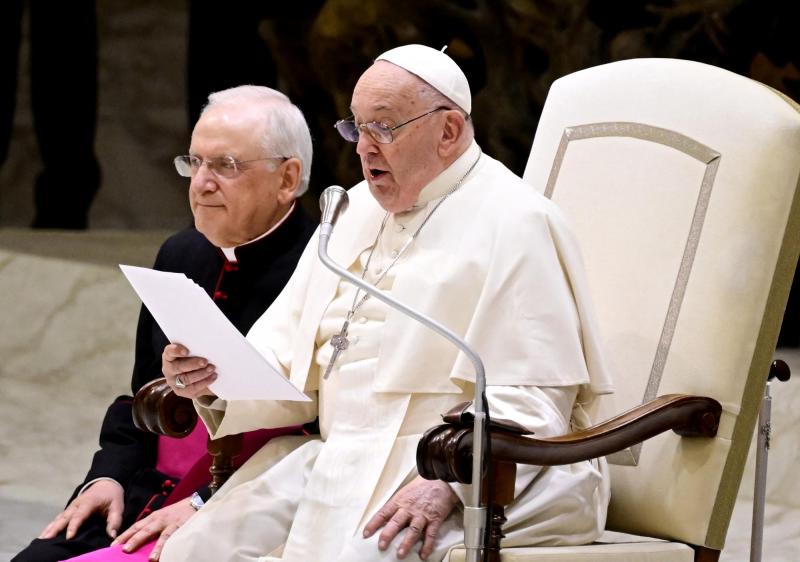 AFP - Papa Francisco durante evento "La caricia y la sonrisa" en el Vaticano.