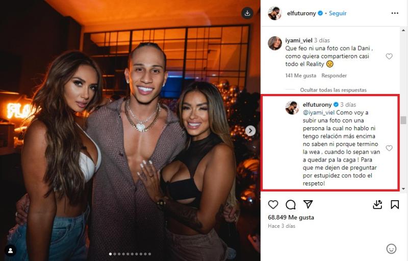 Instagram - Uriel Romero con Pamela Díaz y Shirley Arica