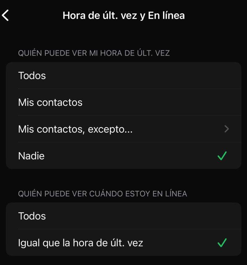 WhatsApp permite ocultar el estado "en línea"