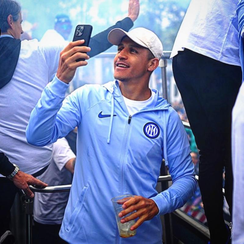 Alexis Sánchez celebró el Scudetto con Inter de Milan - Créditos: Instagram