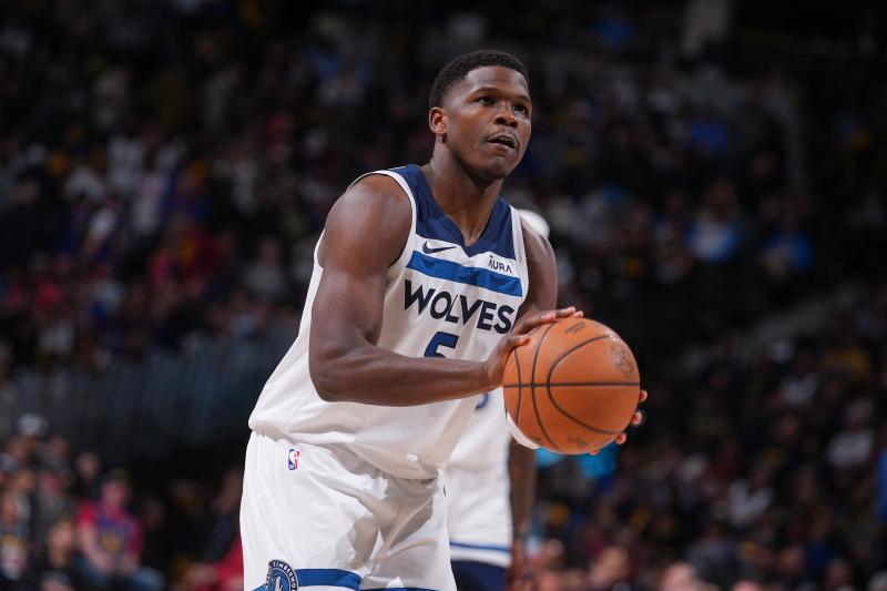 Anthony Edwards brilló ante el actual campeón de la NBA - Créditos: AFP