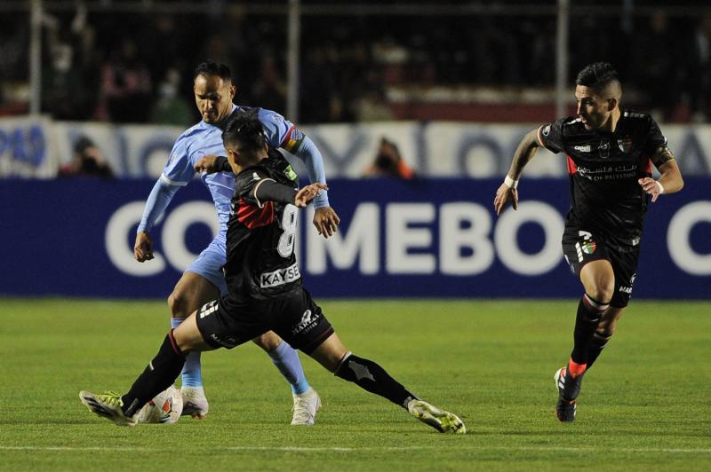 Palestino sufrió una derrota ante Bolívar en La Paz - Crédito: AFP