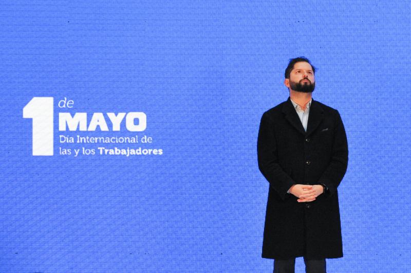 Boric da discurso por el Día del Trabajador