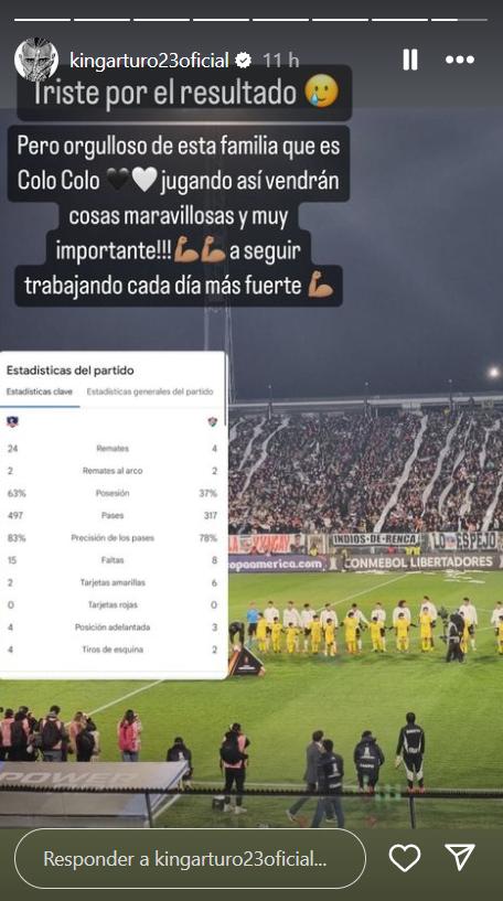 Arturo Vidal reaccionó tras el triunfo de Colo Colo - Crédito: @kingarturo23oficial