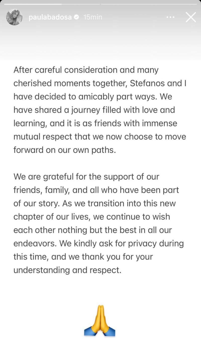 Paula Badosa y Stefanos Tsitsipas terminaron su relación amorosa - Crédito: Instagram