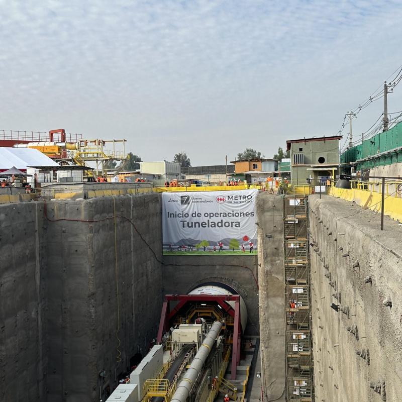Metro - Comenzó trabajo de Línea 7