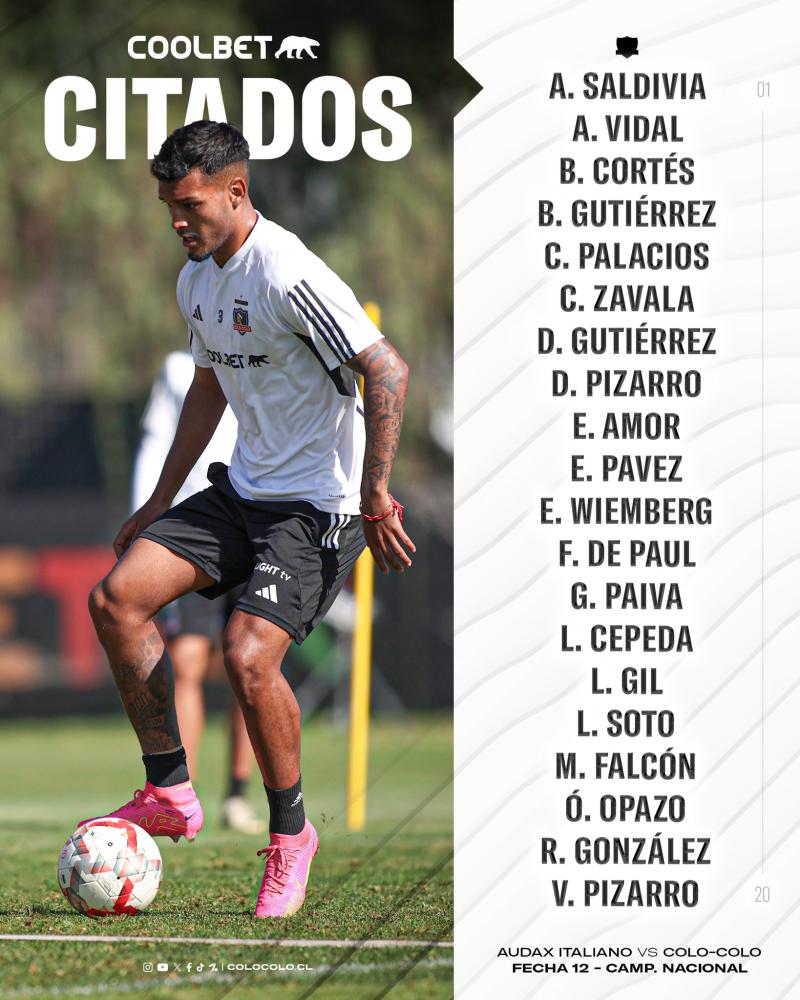 Colo Colo jugará ante Audax Italiano este domingo 12 de mayo / Créditos: CC Oficial