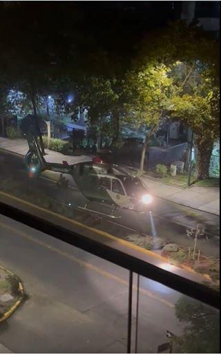 Helicóptero de Carabineros en Providencia