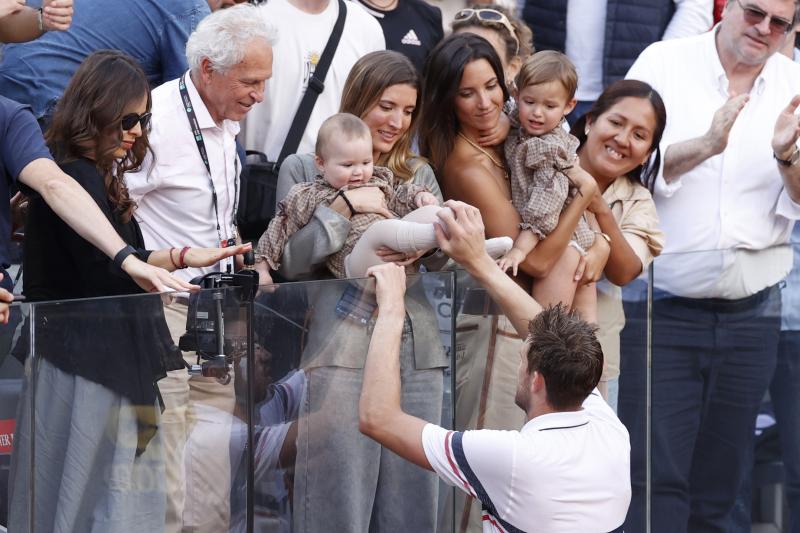 Nicolás Jarry y su familia en el Masters 1000 de Roma - Crédito: Photosport