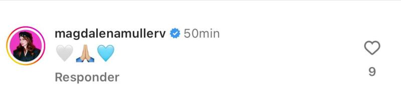 Mensaje de Magdalena Muller en Instagram