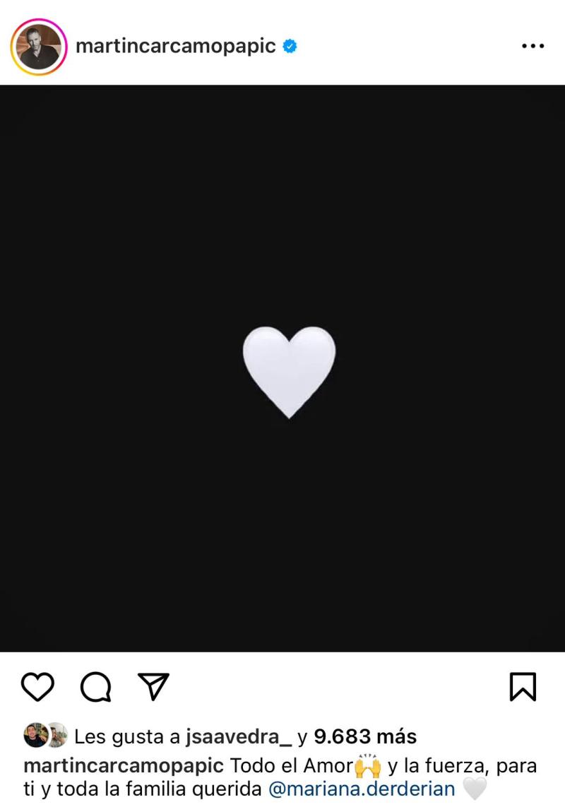 Instagram - Mensaje para Mariana Derderián