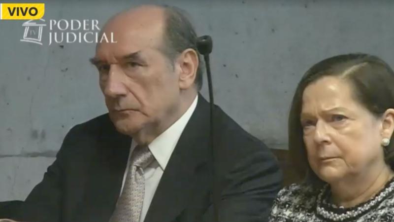 Fuente-Alba junto a su esposa, Ana María Pinochet