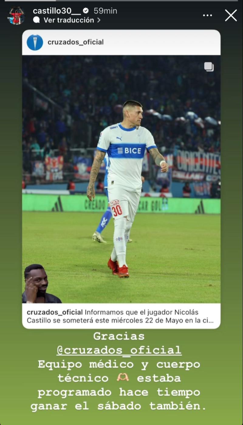 La nueva burla de Nicolás Castillo contra U de Chile - Crédito: Instagram