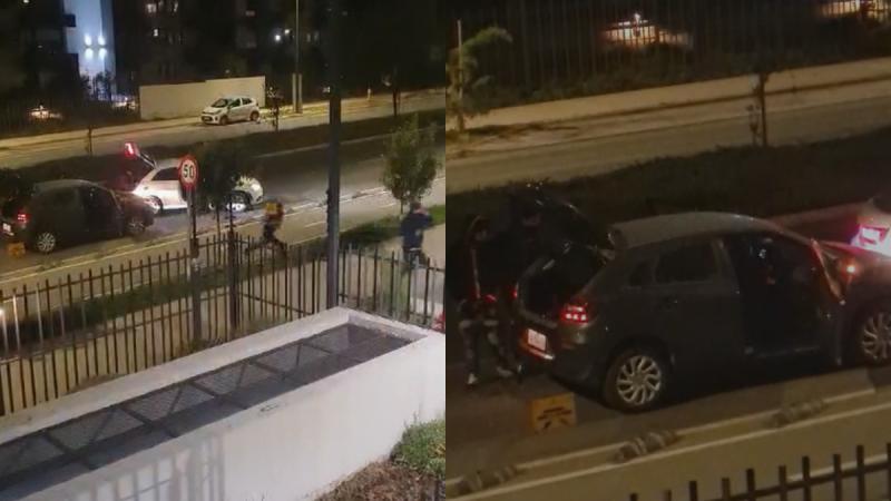 Los delincuentes no lograron llevarse el vehículo de los novios - T13