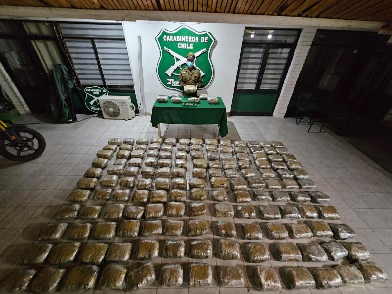 Carabineros decomisa 150 kilos de marihuana en Pozo Almonte