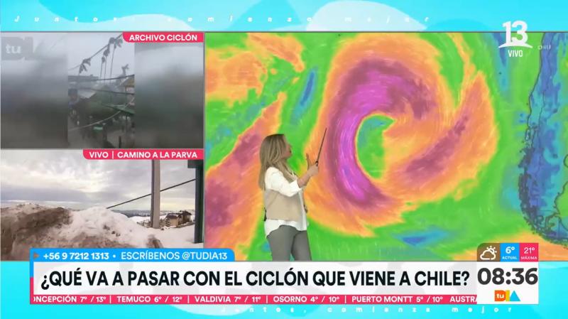Canal 13 - Michelle Adam explica el ciclón