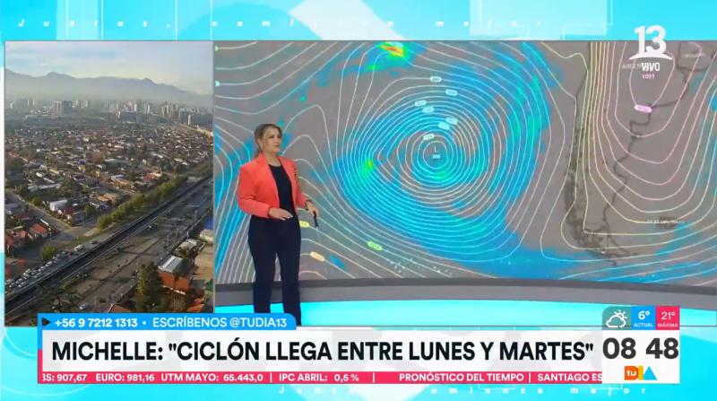 Canal 13 - Michelle Adam habla de sistema frontal en Chile