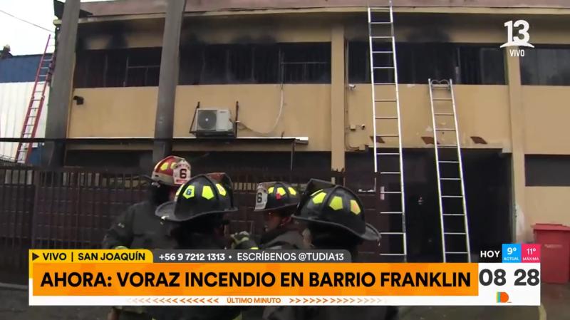 Canal 13 - Incendio en Barrio Franklin