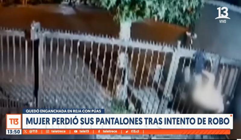 Mujer quedó semidesnuda tras intento de robo en Maipú - T13