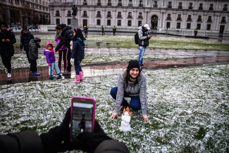 La última vez que nevó en Santiago fue en 2017