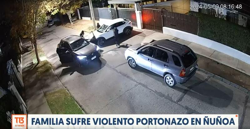 T13 - Violento portonazo en Ñuñoa