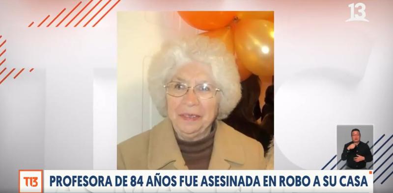 T13 - Profesora de 84 años fue asesinada en Quilpué