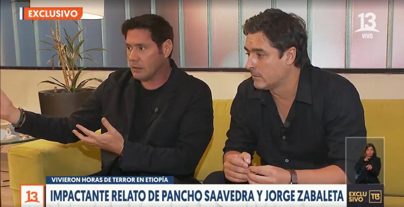 T13 - Impactante relato de Pancho Saavedra y Jorge Zabaleta