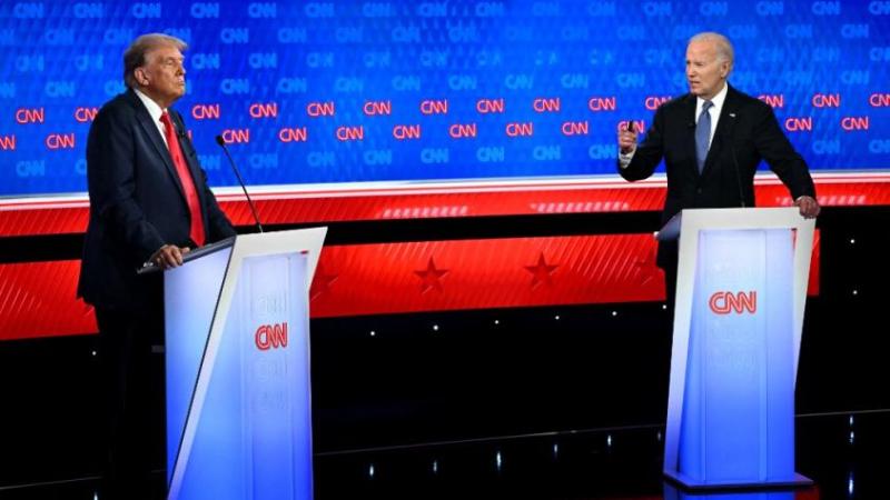 AFP - Donald Trump y Joe Biden en el debate presidencial