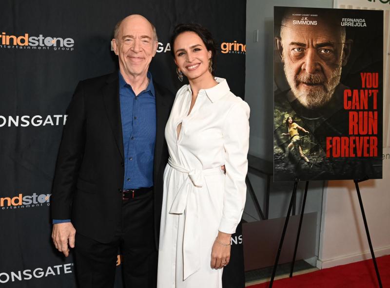Fernanda Urrejola y J.K Simmons - AFP