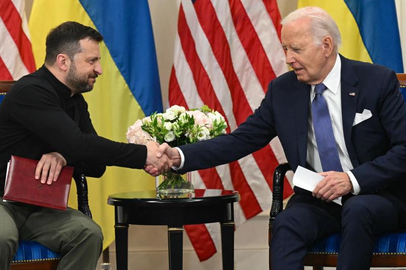 Zelenski recibe apoyo de Joe Biden - AFP