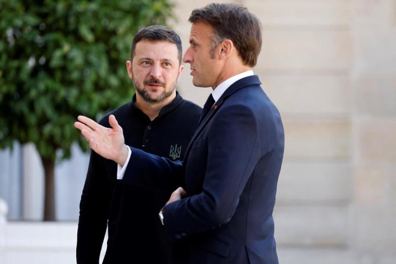 Zelenski y Macron reunidos en París - AFP