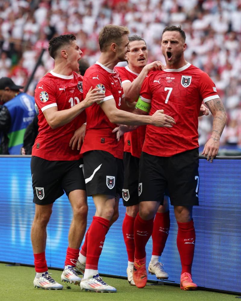 Austria se impuso por 3-1 a Polonia en la Eurocopa 2024. Crédito: UEFA EURO.