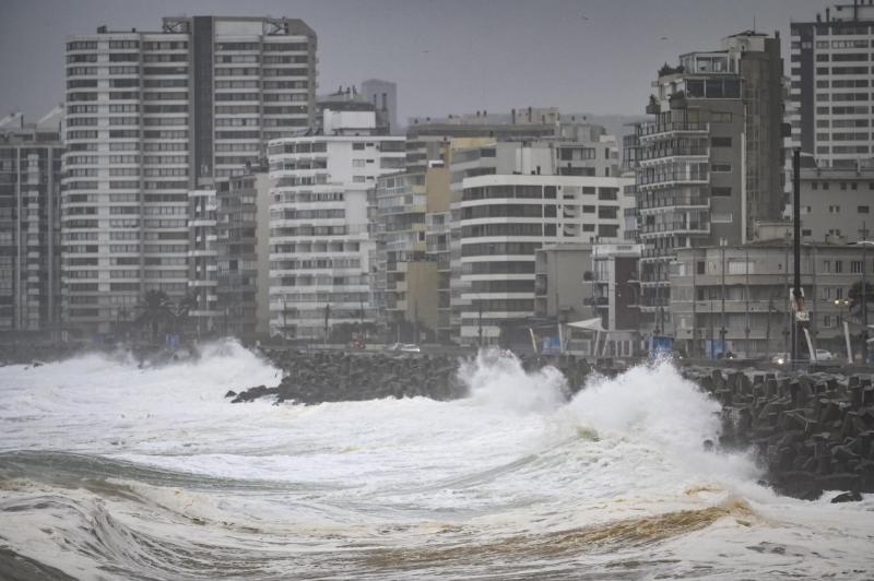 Marejadas en Viña del Mar por sistema frontal - Aton