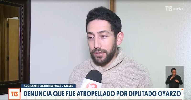 T13 - Joven denuncia atropello del diputado Rubén Oyarzo